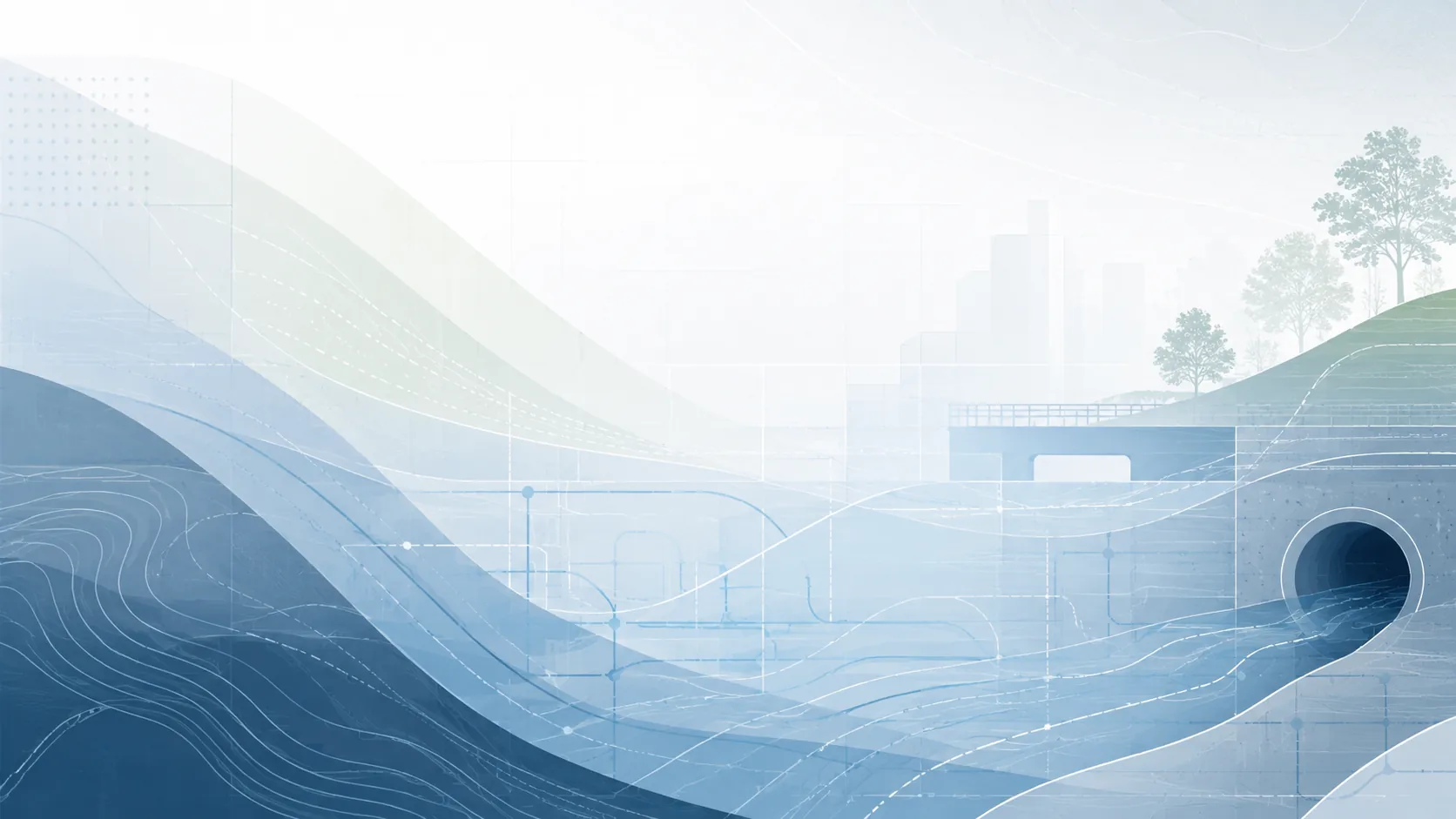 Abstract water and infrastructure flow