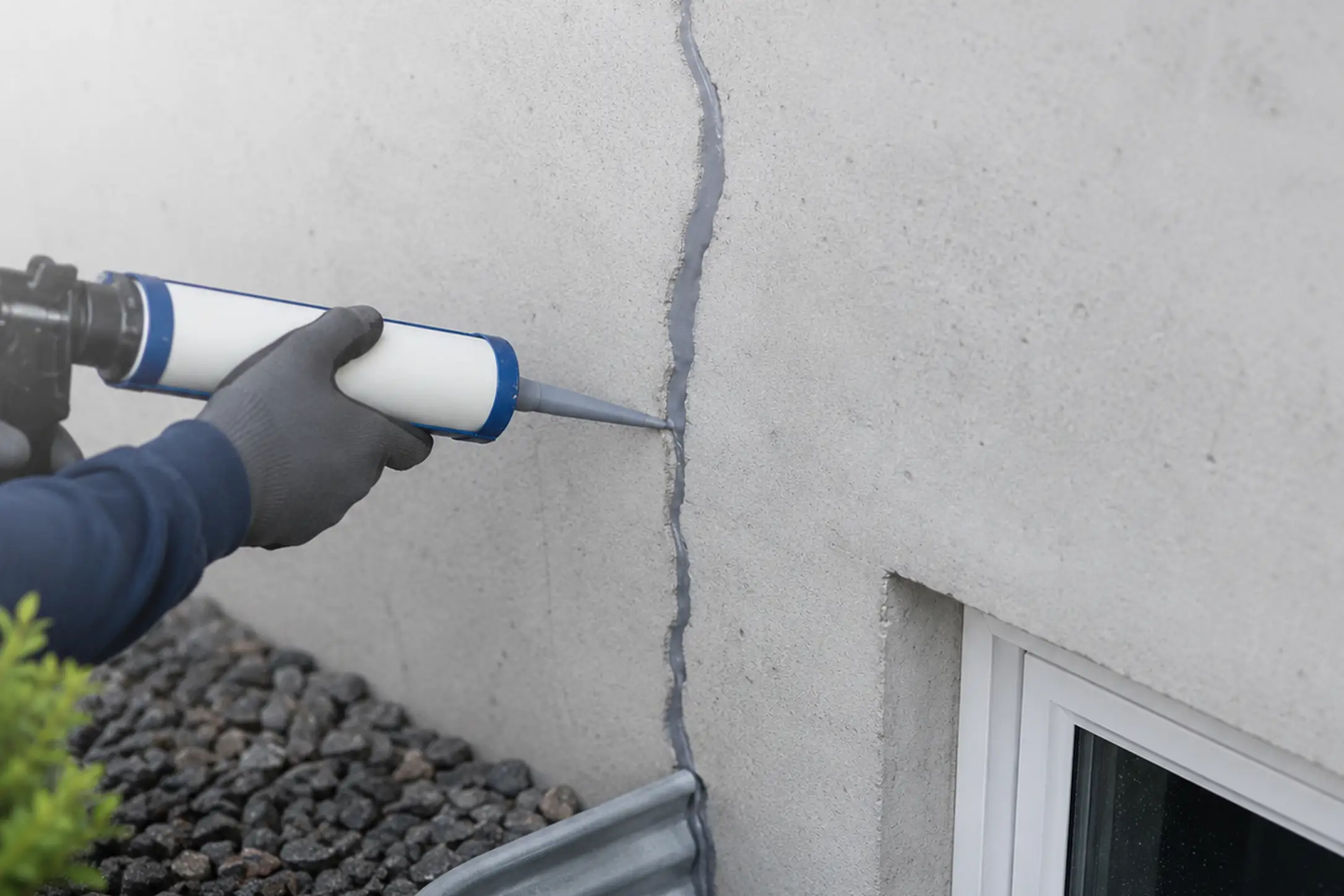 Qualified repair of a vertical concrete foundation crack